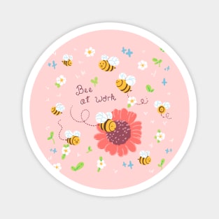 Bee at work Magnet